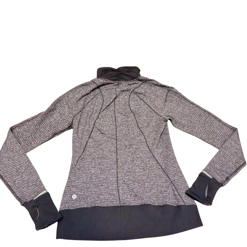 Lululemon Runderful 1/2 Zip Pullover Jacket Top Black Size 6 - Picture 2 of 7
